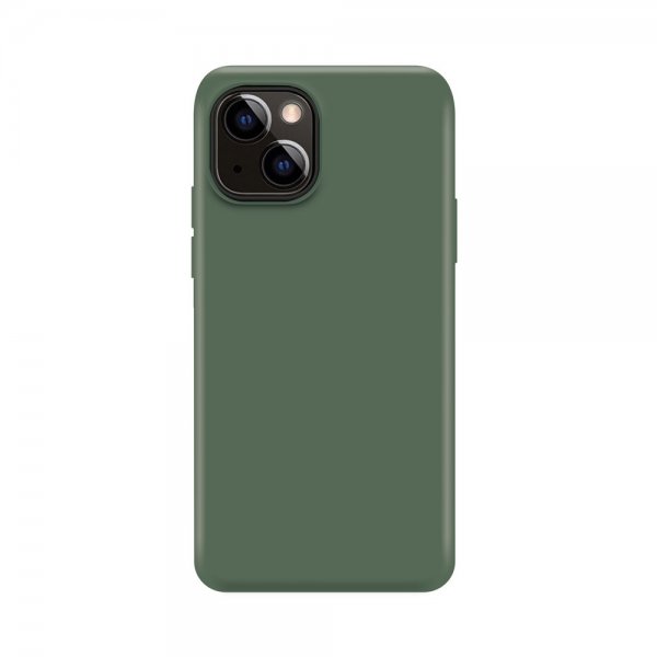 Xqisit iPhone 14 Plus -silikonikuori, vihreä