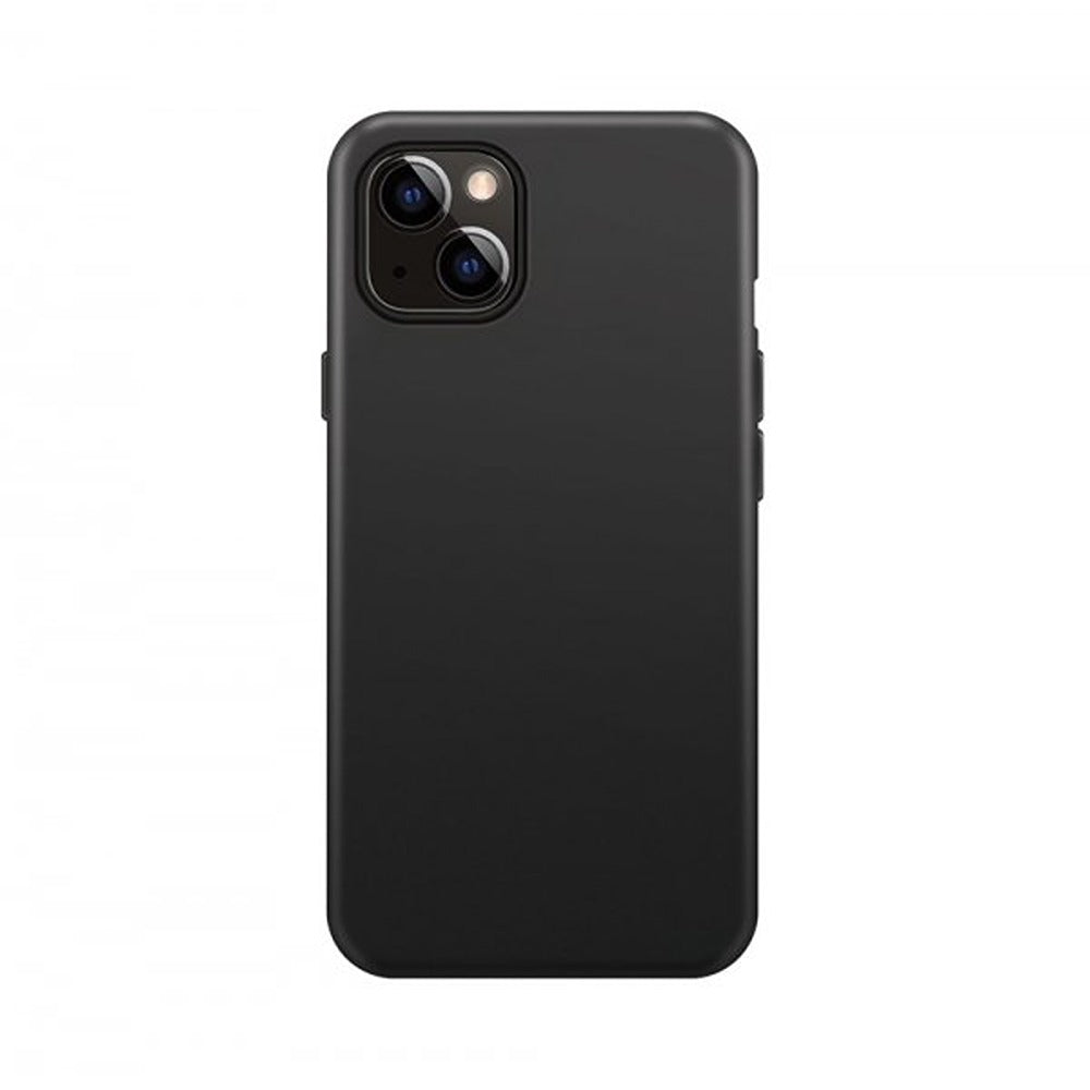 Xqisit iPhone 14 Plus silikonikuori, musta