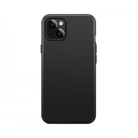 Xqisit iPhone 14 Plus silikonikuori, musta