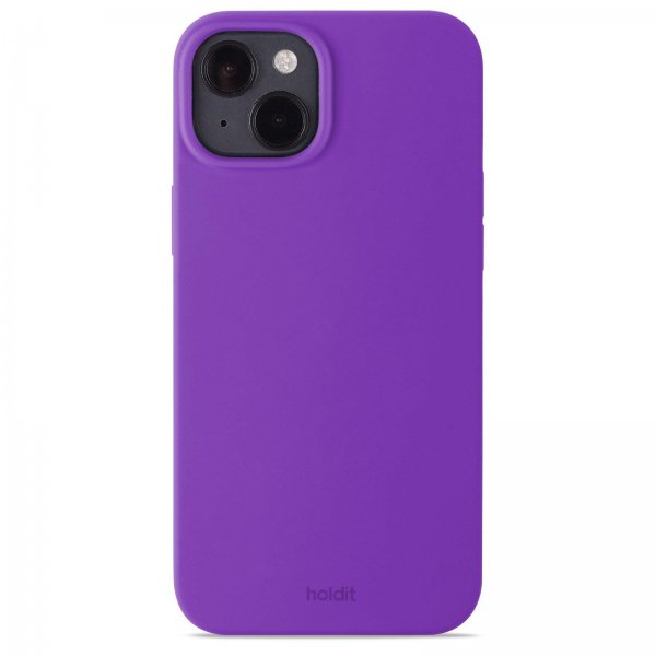 holdit iPhone 14 Plus -silikonikuori, kirkkaan violetti