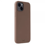 holdit iPhone 14 Plus -silikonikuori, tummanruskea