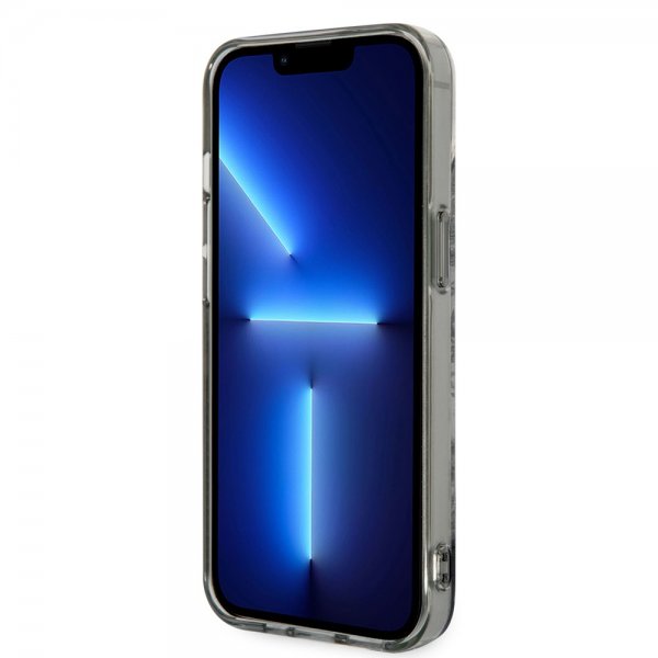 Guess iPhone 14 Plus -kuori, Toile de Jouy, harmaa