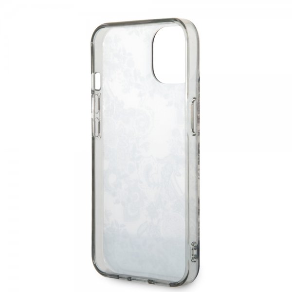 Guess iPhone 14 Plus -kuori, Toile de Jouy, harmaa
