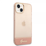 Guess iPhone 14 Plus Läpikuultava Ruusu -kuori