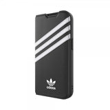 Adidas iPhone 14 Pro Kotelo 3 Raidat Kirjanmallinen Kotelo Musta Valkoinen