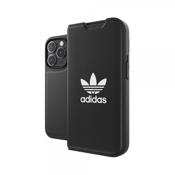 Adidas iPhone 14 Pro Kotelo Kirjanmallinen Kotelo Basic Musta