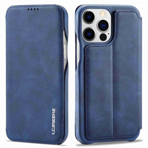 Lc.Imeeke iPhone 14 Pro Flip-suojakotelo, sininen
