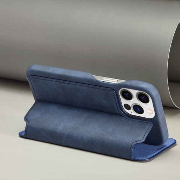 Lc.Imeeke iPhone 14 Pro Flip-suojakotelo, sininen