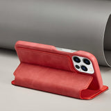 Lc.Imeeke iPhone 14 Pro -suojakuori, läppämalli, punainen