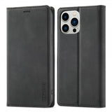 Lc.Imeeke iPhone 14 Pro Suojakotelo Korttipaikalla Flip Musta
