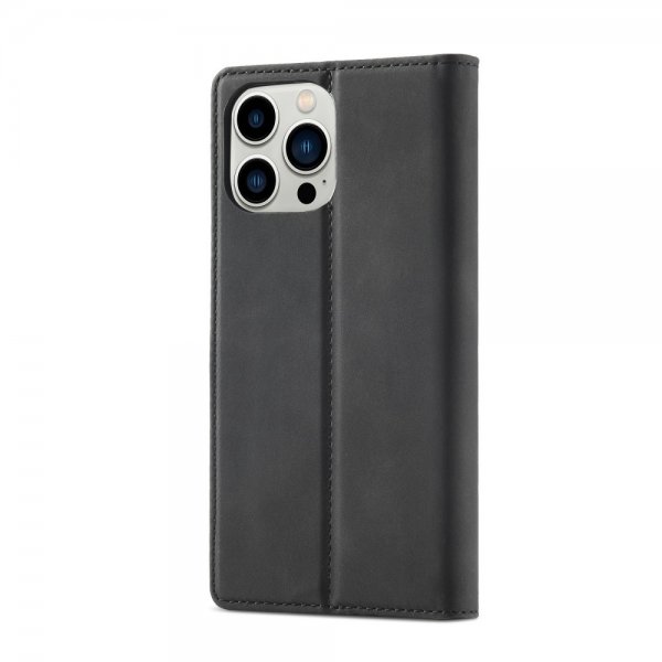 Lc.Imeeke iPhone 14 Pro Suojakotelo Korttipaikalla Flip Musta