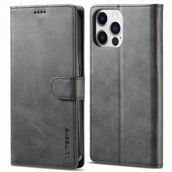 Lc.Imeeke iPhone 14 Pro -suojakuori korttipaikalla, jalustatoiminnolla, musta