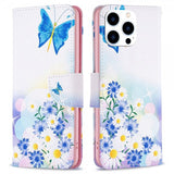 iPhone 14 Pro -suojakuori, perhos- ja kukkakuvio
