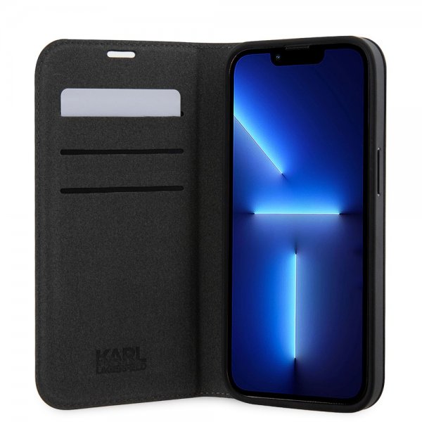 Karl Lagerfeld iPhone 14 Pro -kotelo NFT Saffiano Musta