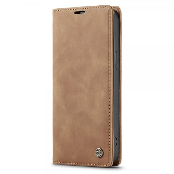 CaseMe iPhone 14 Pro Retro Flip Ruskea