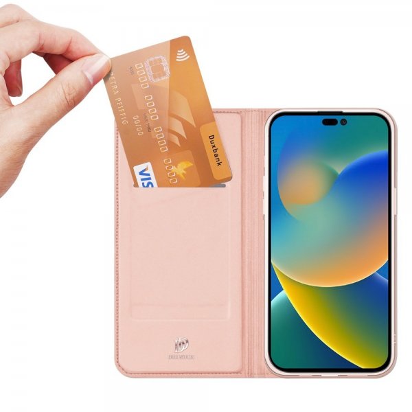 Dux Ducis iPhone 14 Pro -kotelo, Skin Pro Series, ruusukulta