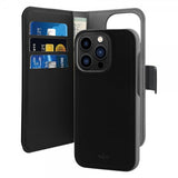 Puro iPhone 14 Pro -kotelo lompakko irrotettava 2-in-1 musta