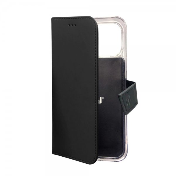 Celly iPhone 14 Pro Fodral Wally Wallet Case Musta