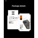 Spigen iPhone 14/15/16/17 Pro & Pro Max kameran suoja GLAS.tR EZ Fit Optik Pro 2-pakkaus Harmaa