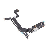 iPhone 14 Pro - latausliitin joustokaapelilla, alkuperäinen - valkoinen