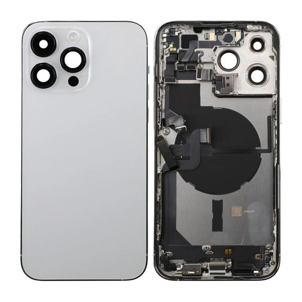 iPhone 14 Pro Max takakansi täydellisellä kehyksellä – Hopea