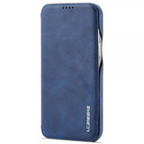 Lc.Imeeke iPhone 14 Pro Max Flip-suojakotelo Sininen