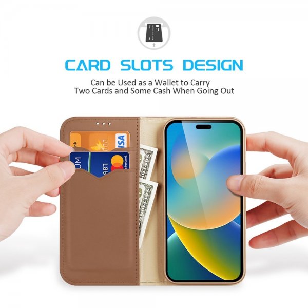 Dux Ducis iPhone 14 Pro Max -suojakuori, Hivo-sarja, ruskea