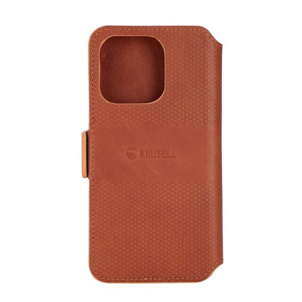 Krusell iPhone 14 Pro Max Suojakotelo Nahkainen PhoneWallet Konjakki
