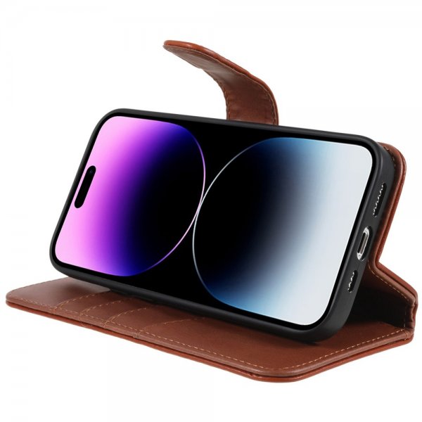 Nordic Covers iPhone 14 Pro Max -suojakotelo, MagLeather, Maple Brown
