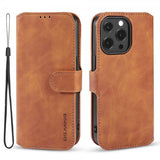 Dg.Ming iPhone 14 Pro Max Retro Ruskea suojakotelo