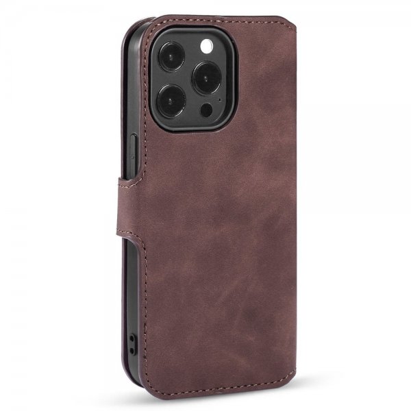 Dg.Ming iPhone 14 Pro Max -suojakotelo, retro, kahvinruskea