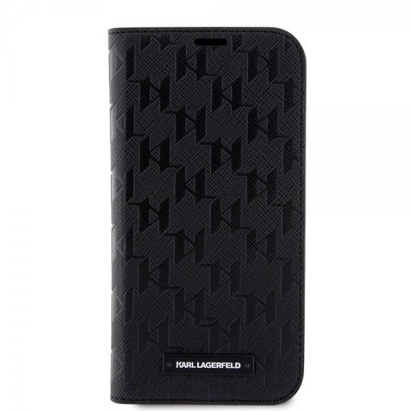 Karl Lagerfeld iPhone 14 Pro Max Suojakuori Saffiano Monogram Musta