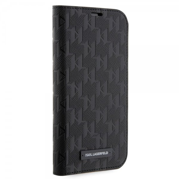 Karl Lagerfeld iPhone 14 Pro Max Suojakuori Saffiano Monogram Musta