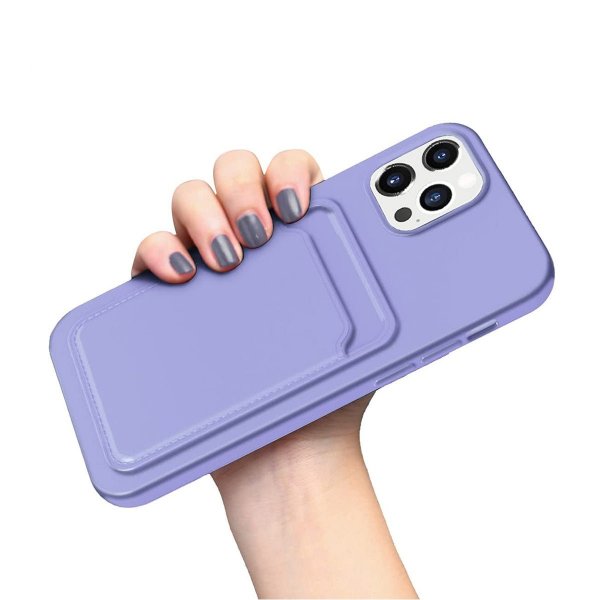 iPhone 14 Pro Max Suojakuori Korttipidike Liila