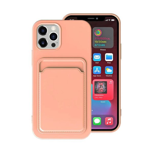 iPhone 14 Pro Max Suojakuori Korttipidike Pinkki