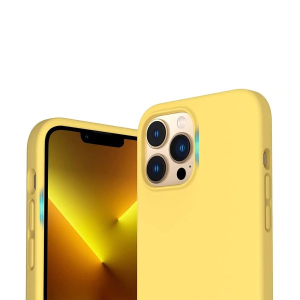 Rvelon iPhone 14 Pro Max Silikonikuori Keltainen