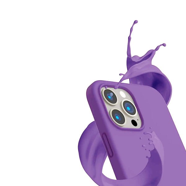 Rvelon iPhone 14 Pro Max silikonikuori, violetti