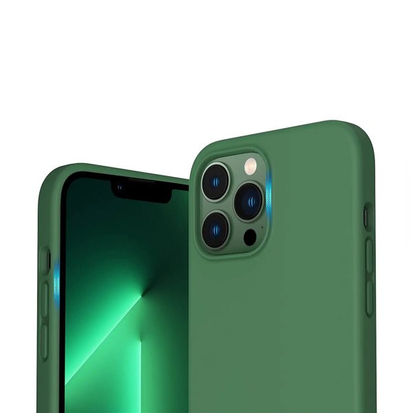 Rvelon iPhone 14 Pro Max Silikonikuori MagSafe Vihreä