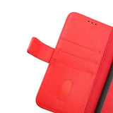 Rvelon iPhone 14 Pro Max Kotelo Aitoa Nahkaa Punainen