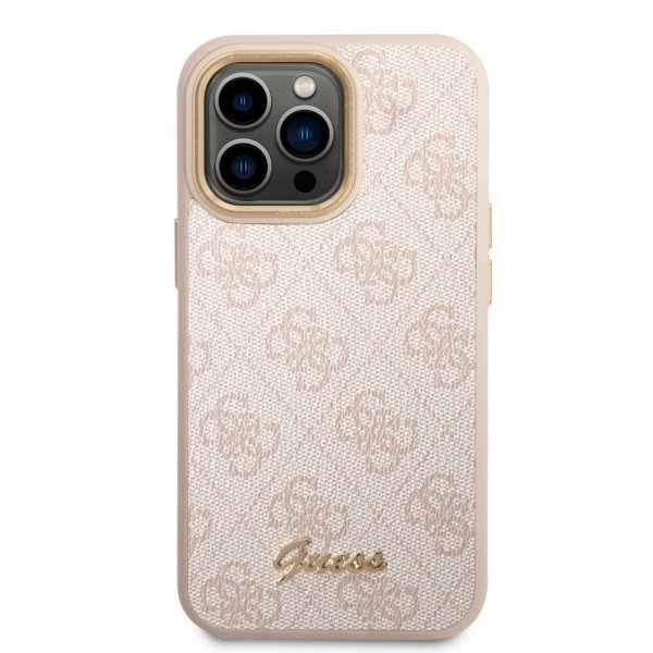 Guess iPhone 14 Pro Max Kuoret 4G Logo Pinkki