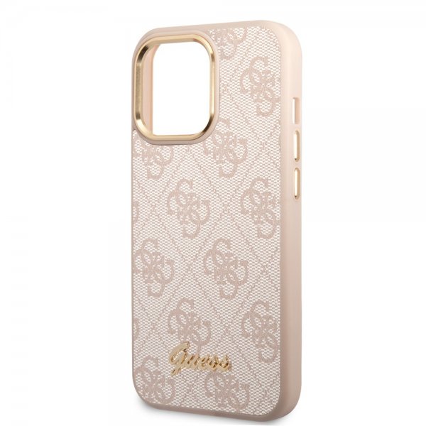 Guess iPhone 14 Pro Max Kuoret 4G Logo Pinkki