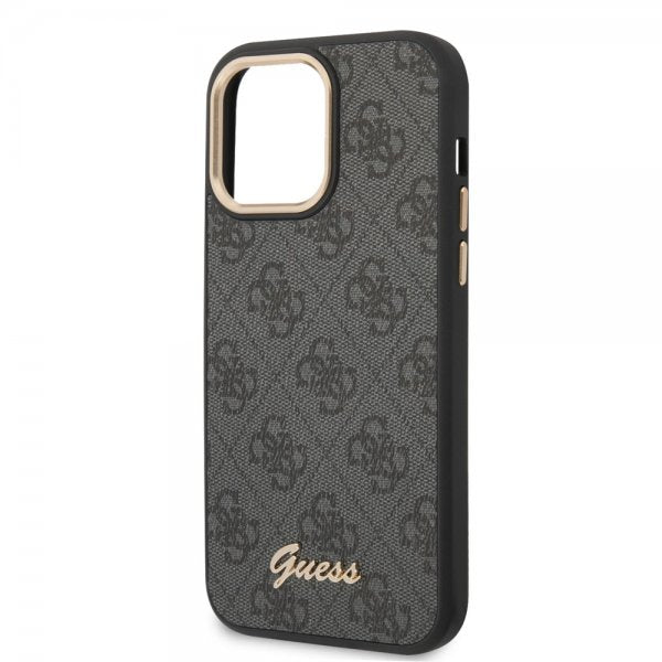 Guess iPhone 14 Pro Max Kuoret 4G Logo Musta
