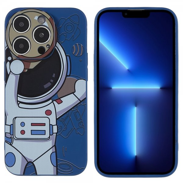 iPhone 14 Pro Max Kuori Astronautti Sininen Harmaa