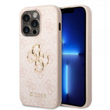 Guess iPhone 14 Pro Max Kuori Big Metal Logo Pink