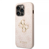 Guess iPhone 14 Pro Max Kuori Big Metal Logo Pink