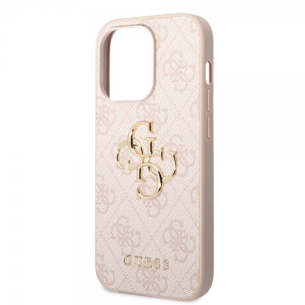 Guess iPhone 14 Pro Max Kuori Big Metal Logo Pink