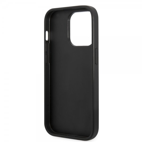 Guess iPhone 14 Pro Max Kuori Bottom Stripe Metal Logo Harmaa