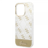 Guess iPhone 14 Pro Max -kuoret Bottom Stripe Script Logo, kulta