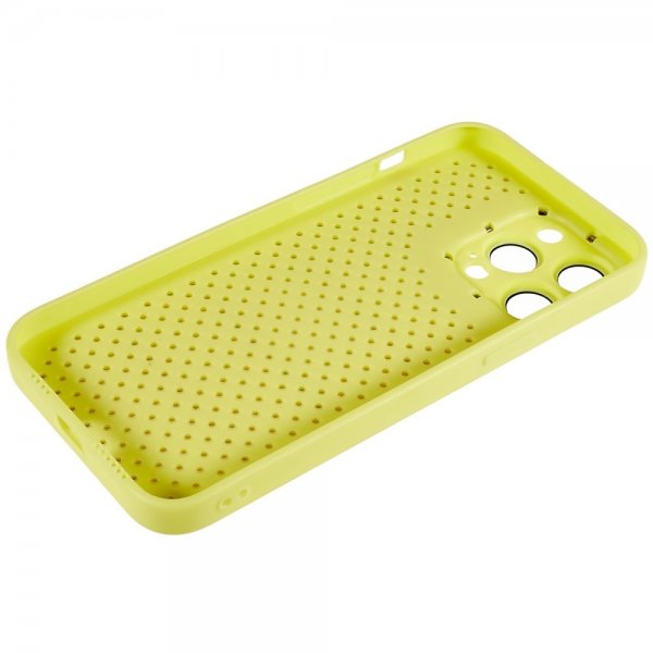 iPhone 14 Pro Max Kuori Down Jacket Design Keltainen