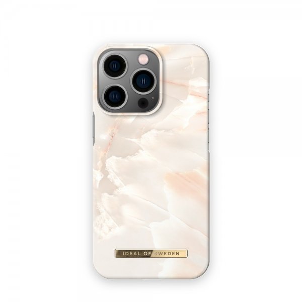 Ideal of Sweden iPhone 14 Pro Max Suojakuori Fashion Case MagSafe Rose Pearl Marble